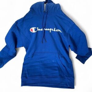 Champion Royal Blue Powerblend Pullover Hoodie Size S Mens